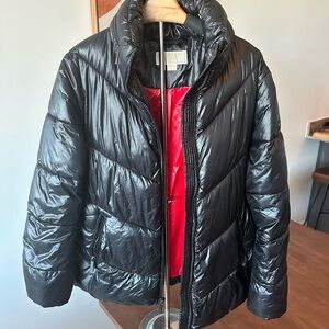 Michael Kors Black and Red Puffer Jacket